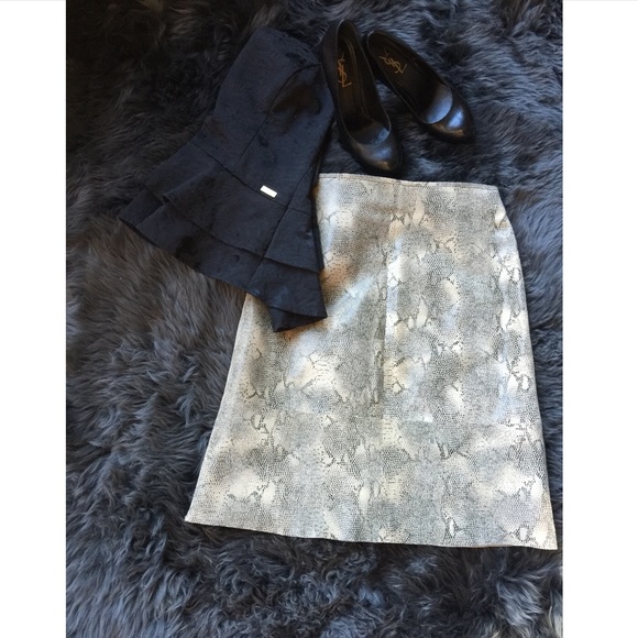 For Joseph SUEDE Snake Skin Print Midi Skirt 🐍 - Picture 1 of 8